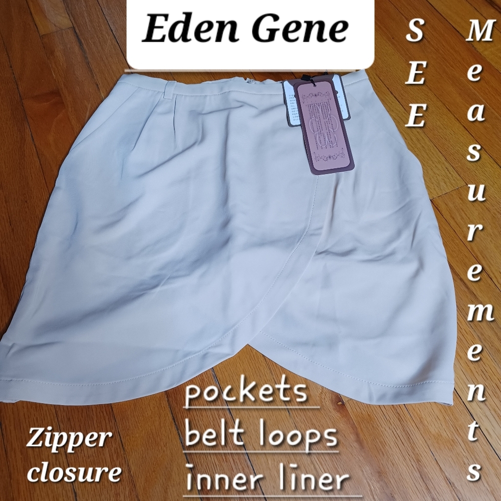 Eden Gean Beige mini skirt waist 26 & 1/2 in